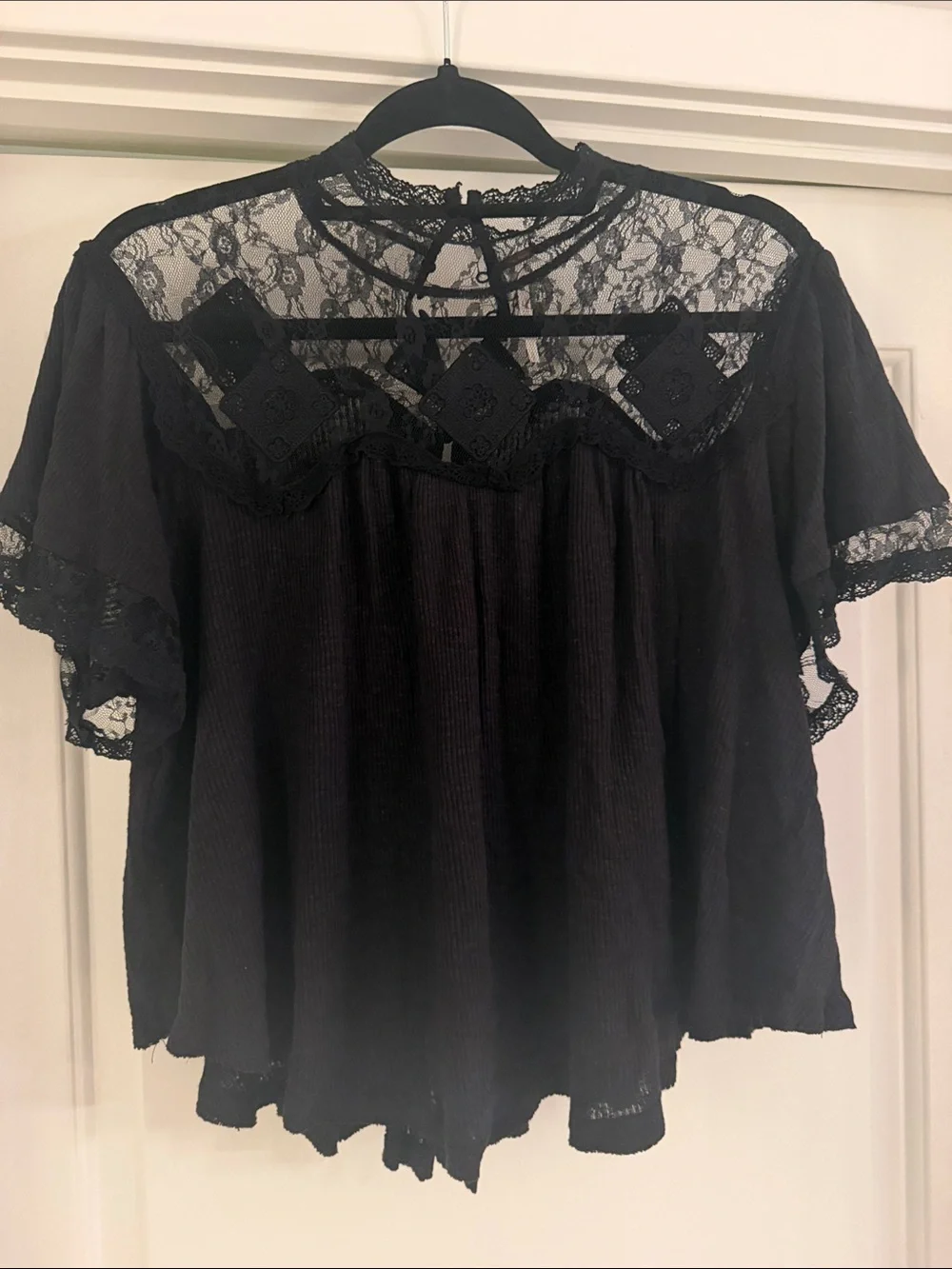 Free People Cape May Lace Top size S